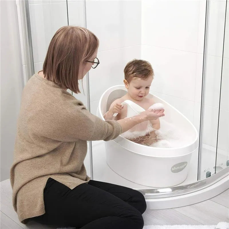Shnuggle - Toddler Bath Tub, White & Grey Image 7