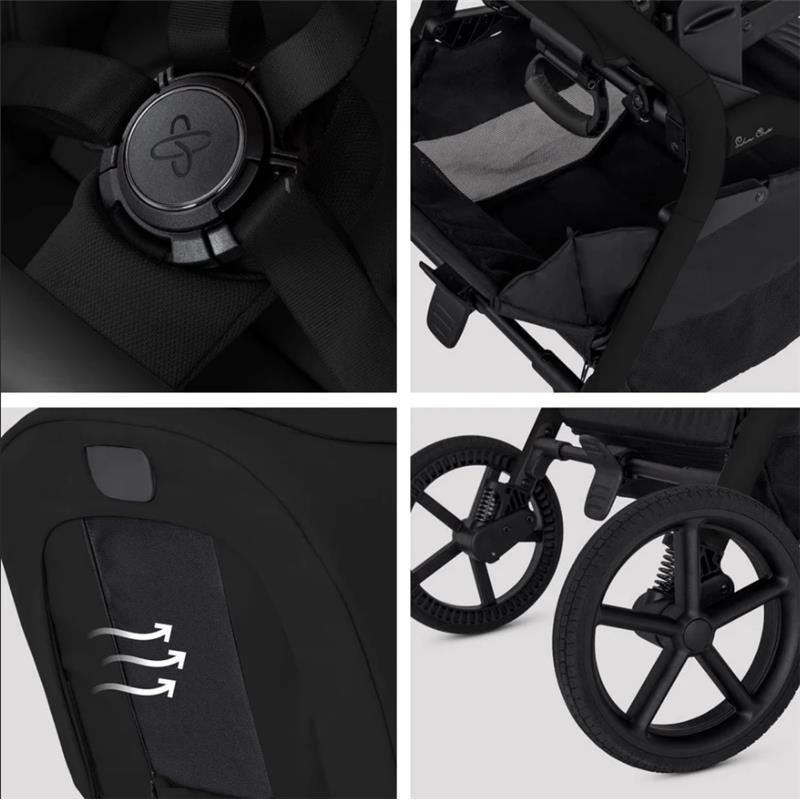 Silver Cross Breez Modular Stroller & Bassinet Bundle, Onyx Image 8