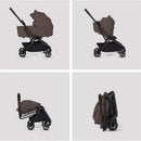 Silver Cross Nia Compact Stroller & Folding Bassinet Bundle, Chocolate Image 10