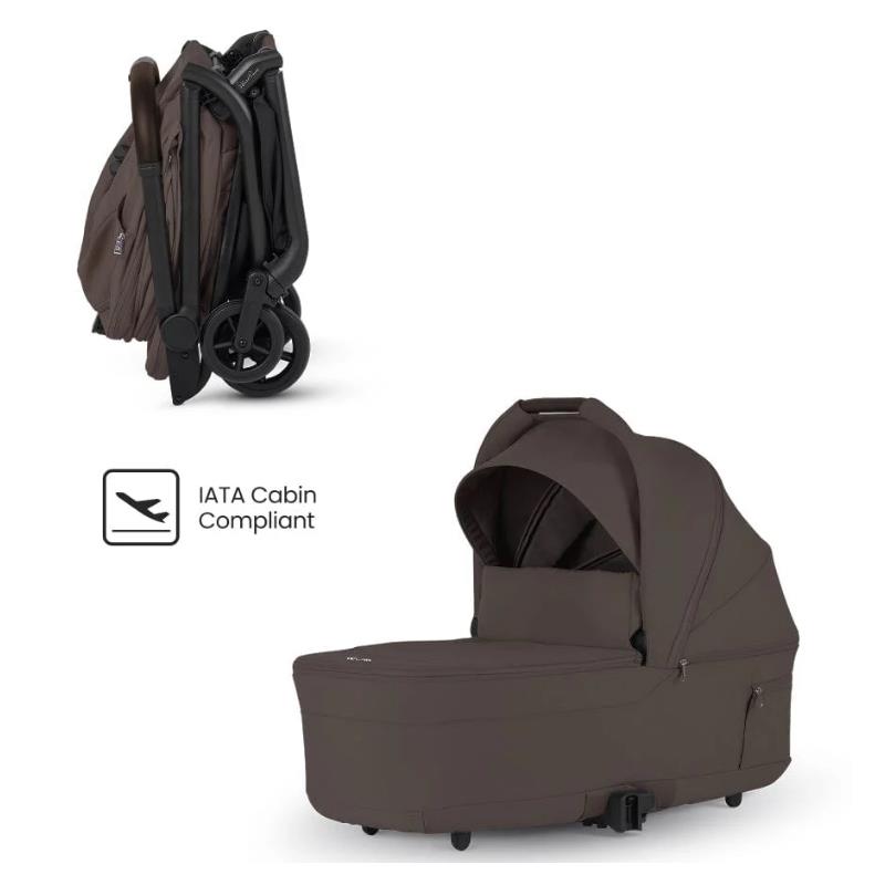 Silver Cross Nia Compact Stroller & Folding Bassinet Bundle, Chocolate Image 14