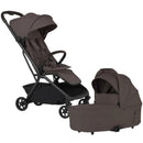 Silver Cross Nia Compact Stroller & Folding Bassinet Bundle, Chocolate Image 1