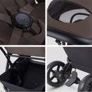 Silver Cross Nia Compact Stroller & Folding Bassinet Bundle, Chocolate Image 4
