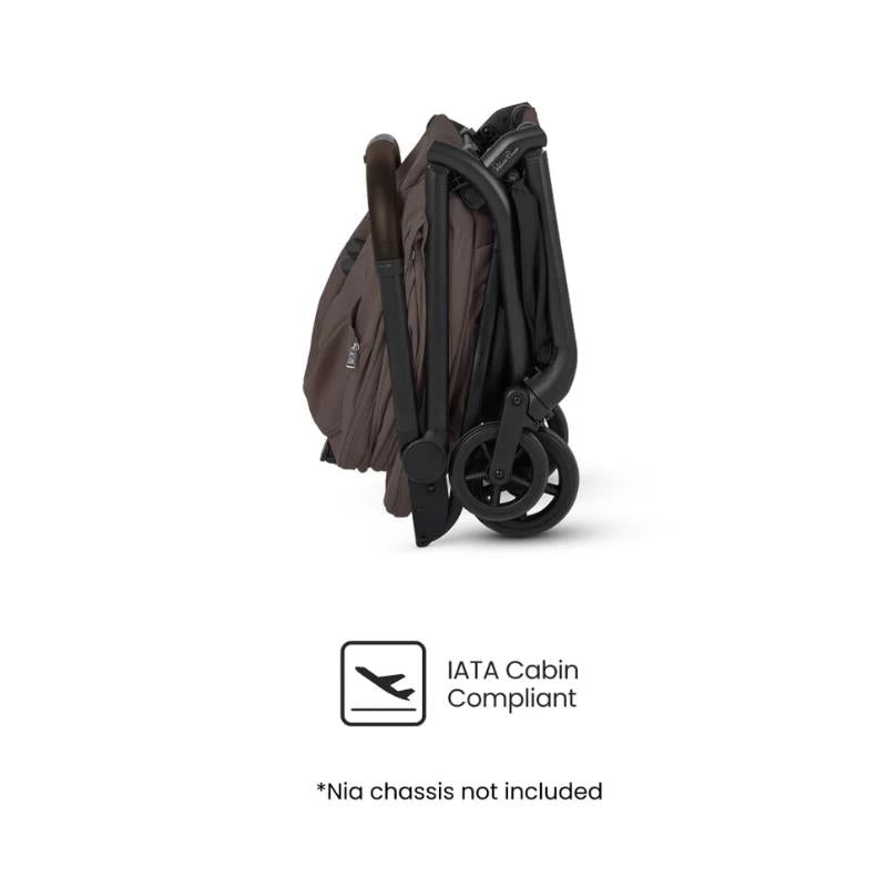 Silver Cross Nia Compact Stroller & Folding Bassinet Bundle, Chocolate Image 9
