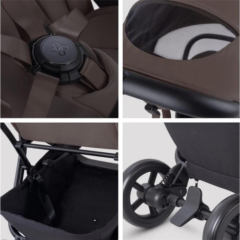 Silver Cross Nia Compact Travel Stroller, Cup Holder & Travel Bag Bundle, Chocolate Image 9