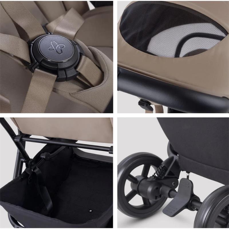 Silver Cross Nia Compact Travel Stroller & Bassinet Bundle, Champagne Image 6