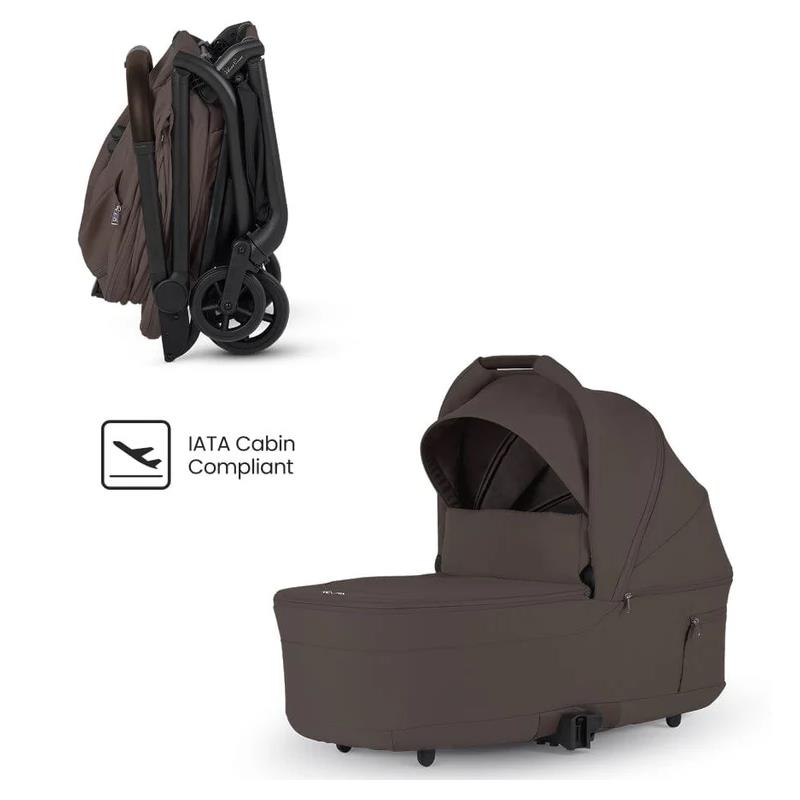 Silver Cross Nia Compact Travel Stroller & Bassinet Bundle, Chocolate Image 11