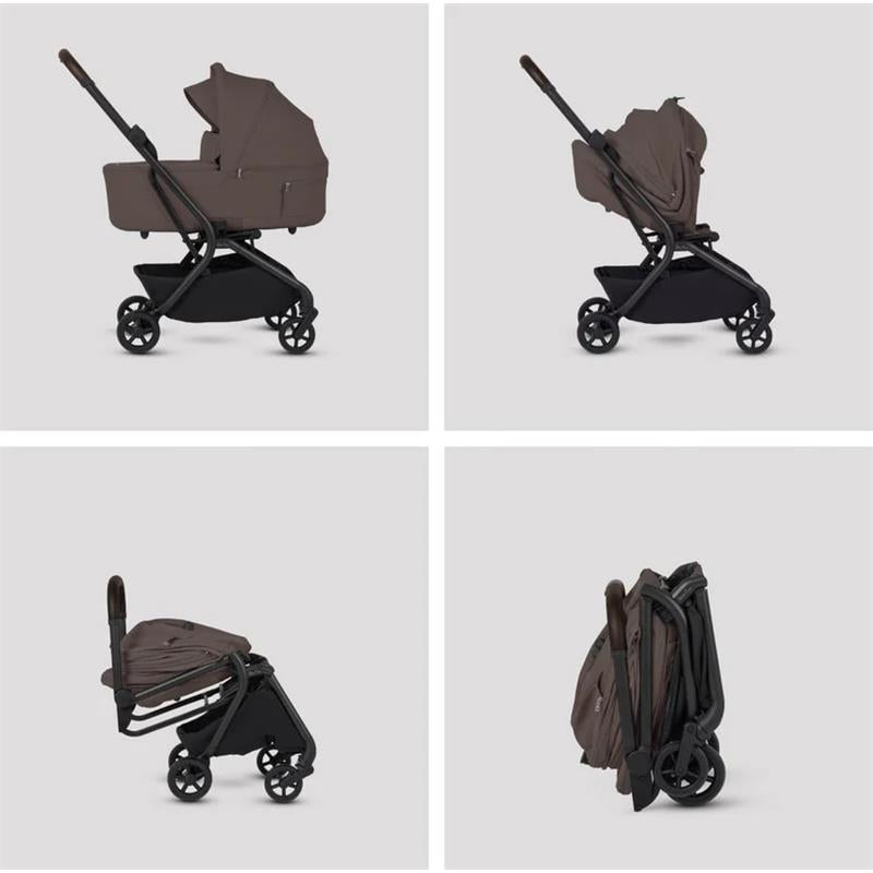 Silver Cross Nia Compact Travel Stroller & Bassinet Bundle, Chocolate Image 9