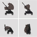 Silver Cross Nia Compact Travel Stroller & Bassinet Bundle, Chocolate Image 9