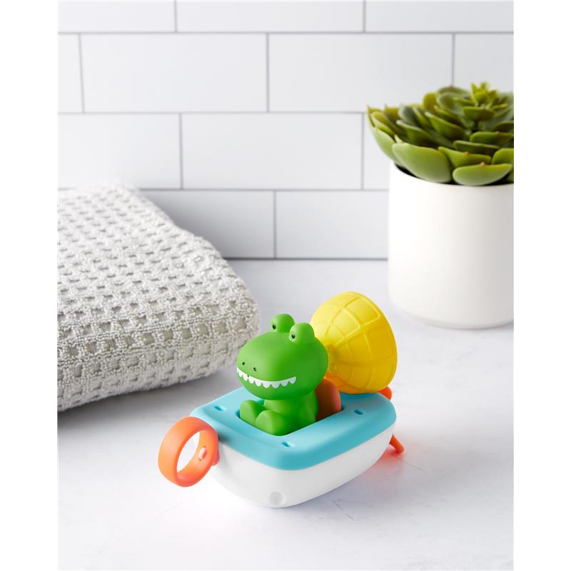 Skip Hop - Baby Bath Toy Croc The Boat 3-Piece Set, Zoo Image 3