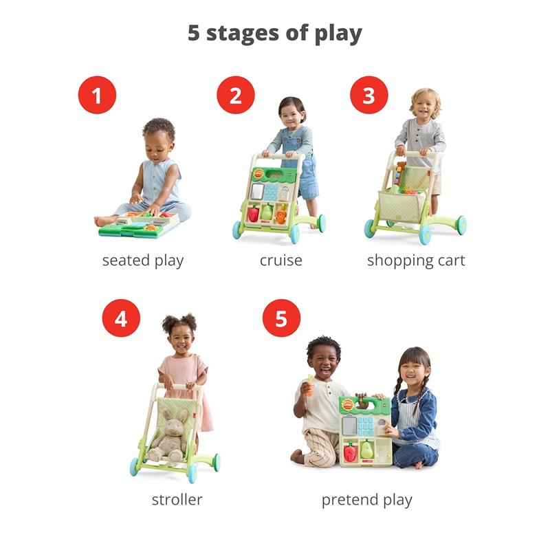 Skip Hop Baby Walker 5-in-1 Sit to Stand Convertible, Farmstand Image 6