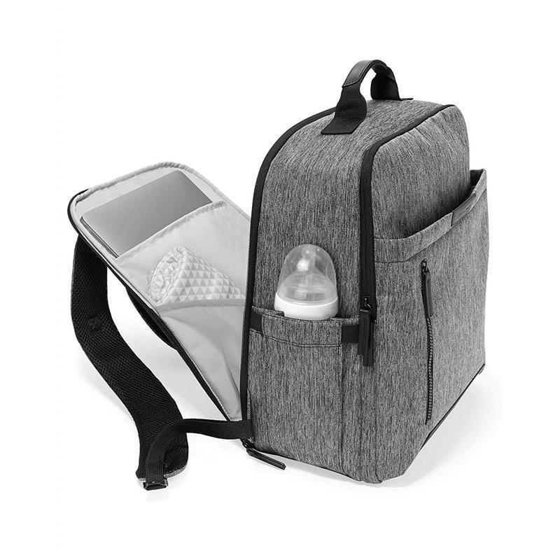 Skip Hop - Baxter Diaper Backpack, Textured Grey Image 4