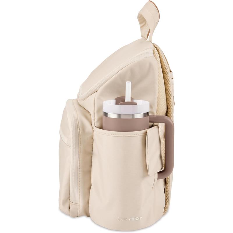 Skip Hop Diaper Bag Backpack with Portable Changing Pad, Forma Next Oat Image 4