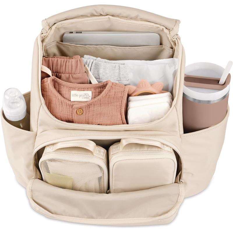 Skip Hop Diaper Bag Backpack with Portable Changing Pad, Forma Next Oat Image 6