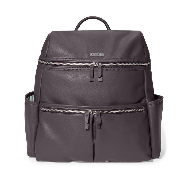 Skip Hop - Flatiron Backpack- Raisin Faux Leather Image 1