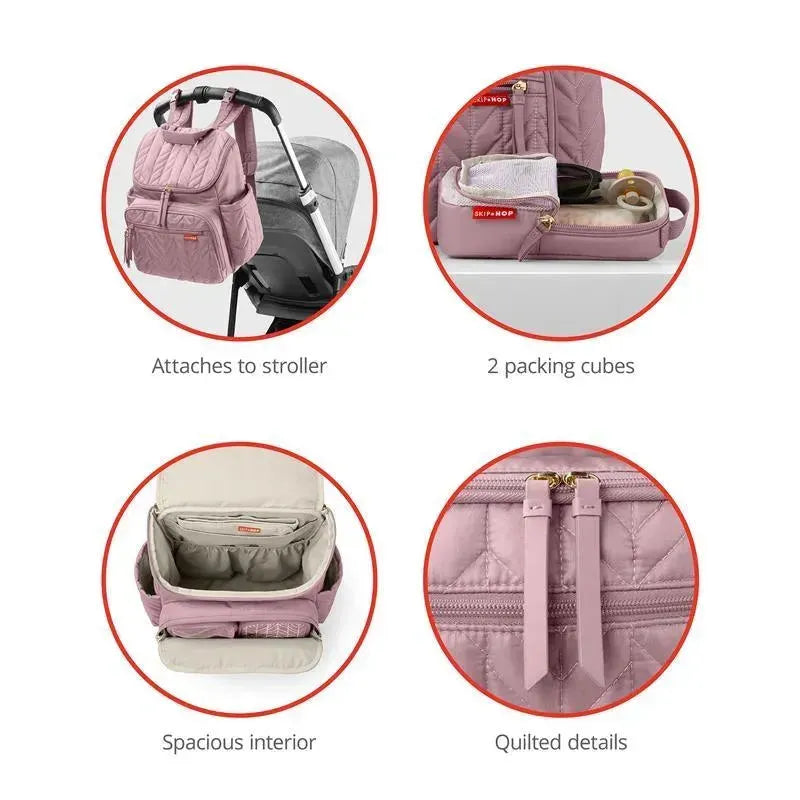 Skip Hop - Forma Diaper Backpack, Mauve Mist Image 3
