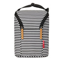 Skip Hop Grab & Go Double Bottle Bag, Black/White Stripe Image 1