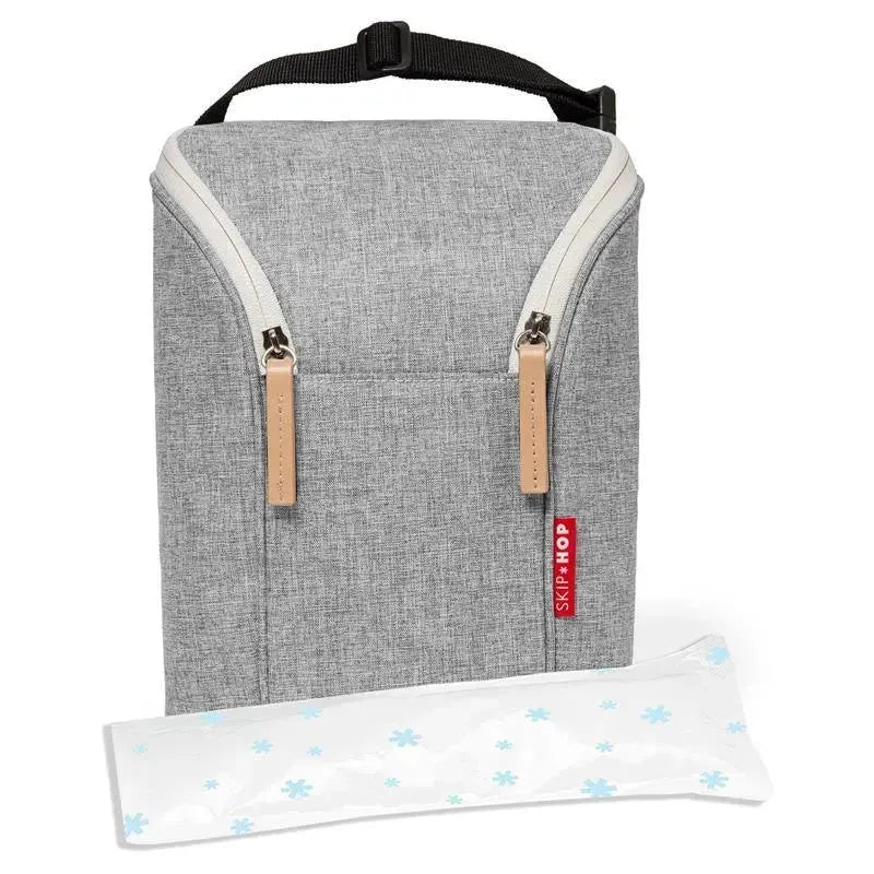 Skip Hop - Grab & Go Double Bottle Bag, Grey Melange Image 4