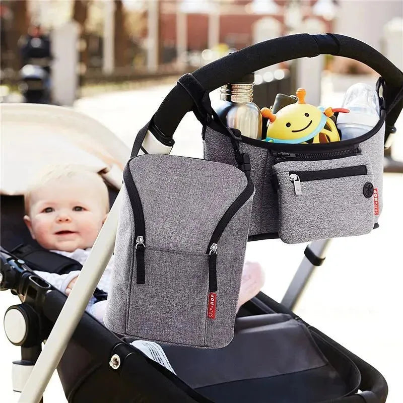 Skip Hop Grab & Go Stroller Organizer, Heather Grey Image 5