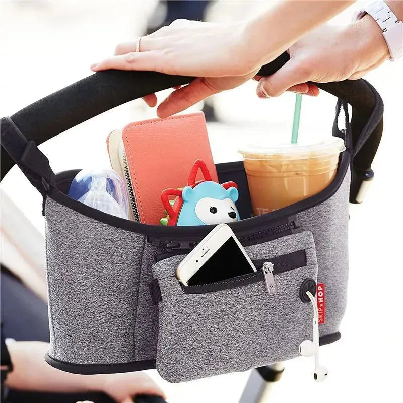 Skip Hop Grab & Go Stroller Organizer, Heather Grey Image 4