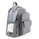 Skip Hop Luna Diaper Bag Backpack with Portable Changing Pad, Heather Grey Image 5
