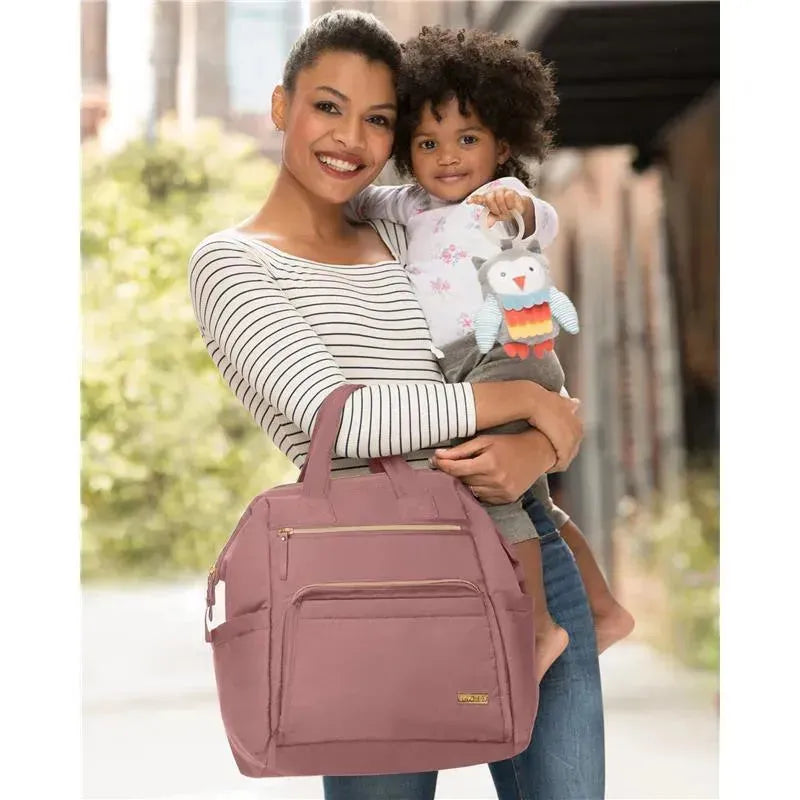 Skip Hop - Mainframe Baby Diaper Bag Backpack, Dusty Rose Image 4