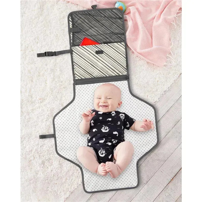 Skip Hop - Portable Baby Changing Pad, Graphite Stripe Image 3