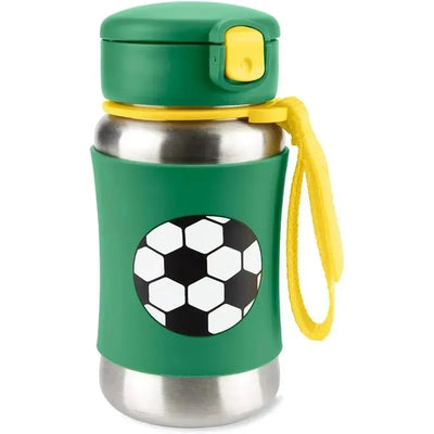 Skip Hop - Sparks Stainless Steel Straw Bottle, Soccer Image 1