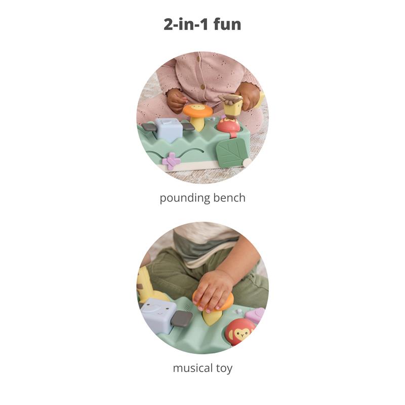 Skip Hop Tummy Time & Seated Play Cause & Effect Developmental Musical Baby Toy with 12 Animal Sounds, Lights, Music and 6 Activities, Geometric Wo Image 3