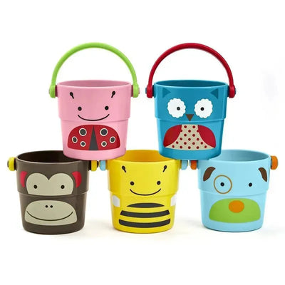 Skip Hop - Zoo Stack & Pour Buckets Bath Toys Image 1