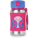 Skip Hop Zoo Stainless Steel Straw Bottle, Butterfly Image 1