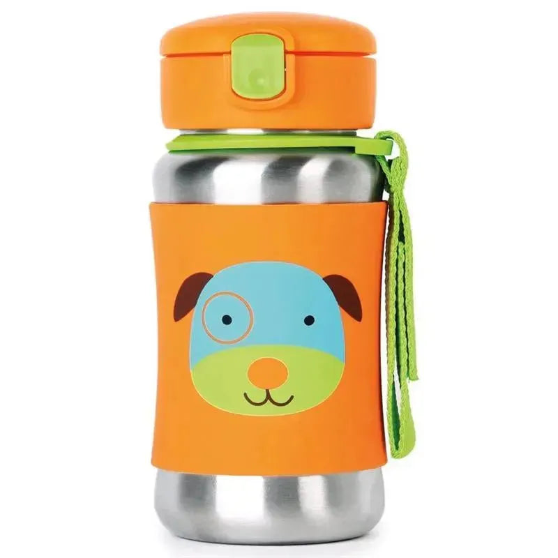 Skip Hop - Zoo Stainless Steel Straw Bottle, Dog Image 1