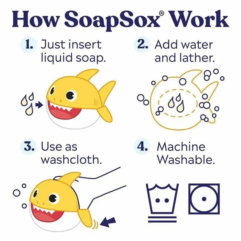 Soapsox Baby Shark - Bath toy - Bath Scrub Image 2