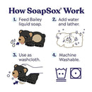 SoapSox Bath Toy Sponge, Bailey The bear Image 5