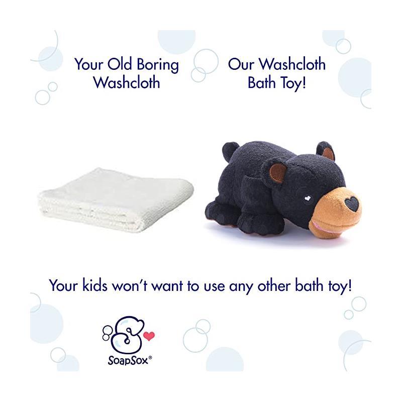 SoapSox Bath Toy Sponge, Bailey The bear Image 7