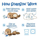 SoapSox Bath Toy Sponge, Woodrow The Beaver Image 2