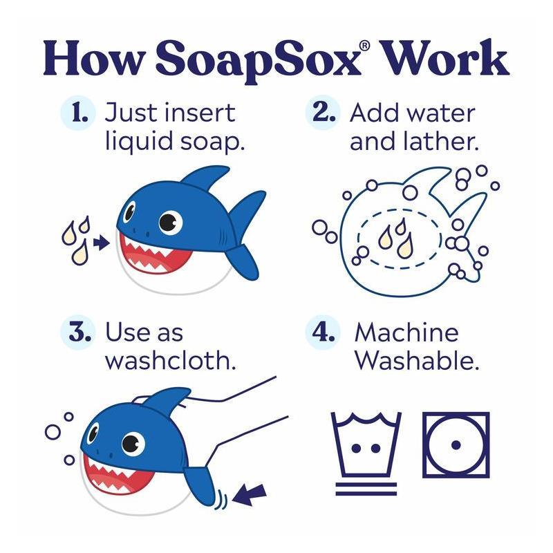 Soapsox Daddy Shark - Bath toy - Bath Scrub Image 2