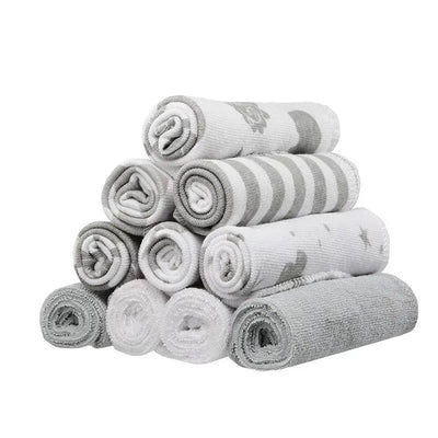 Spasilk 10 Pack Washcloth - Grey Celestial Image 1