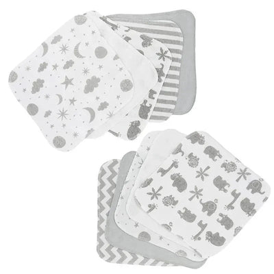 Spasilk 10 Pack Washcloth - Grey Celestial Image 2