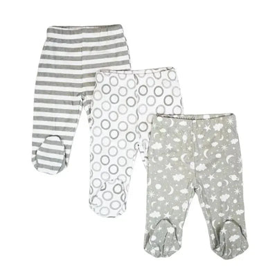 Spasilk - 3 Pack Footed Pants Grey Celestial Image 1