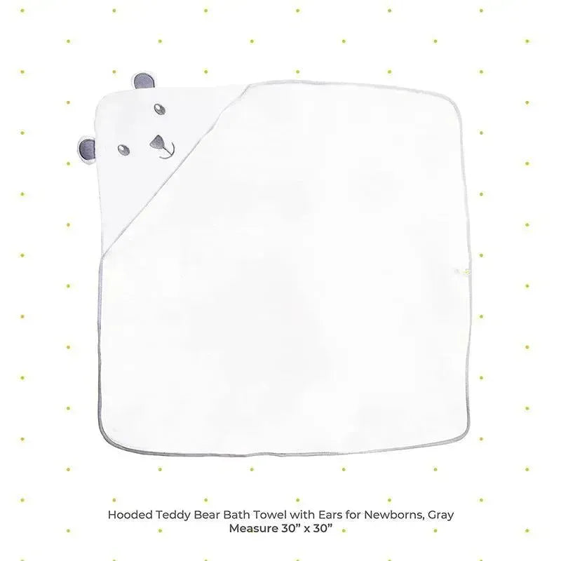Spasilk - Hooded Towel Animal Bear, White Image 5