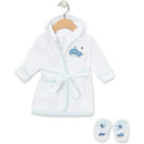 Spasilk - Terry Bathrobe Whale With Booties Blue Image 1
