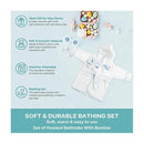 Spasilk - Terry Bathrobe Whale With Booties Blue Image 3