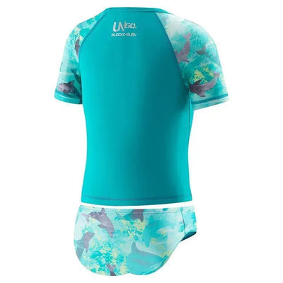 Speedo - Begin to Swim Rashguard 2Pc Set, New Turquoise Image 2