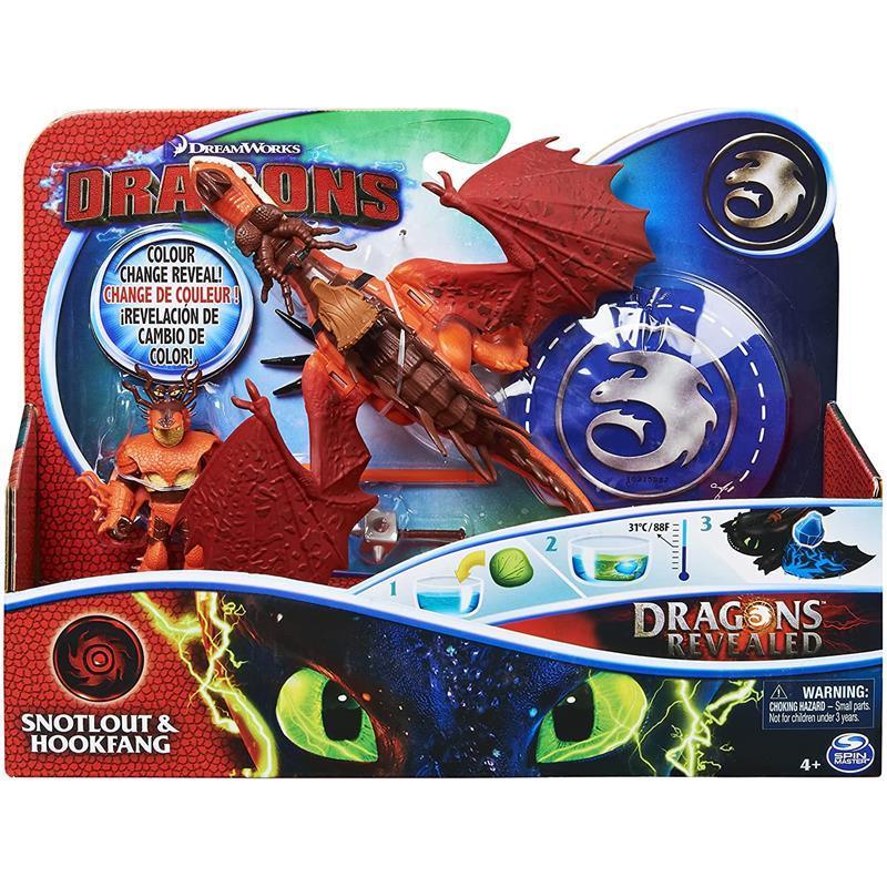 Spin Master - Dreamworks Dragons Revealed Snotlout & Hookfang Colour Change Reveal Image 1