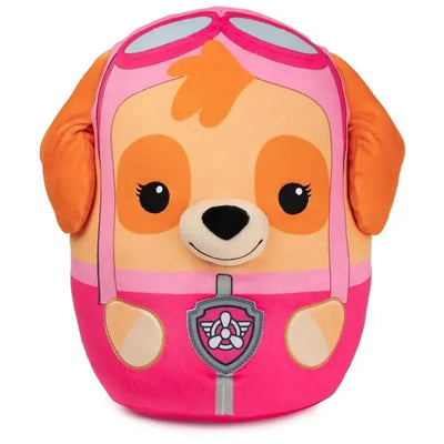 GUND PAW Patrol Skye Squish Plush, 12” soft stuffed animal featuring Skye’s pink outfit and pilot goggles.