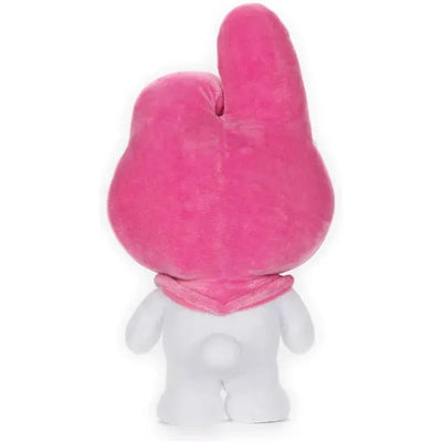 Premium plush toy featuring My Melody in pink and white, measures 9.5 inches, suitable for ages 1 and up.