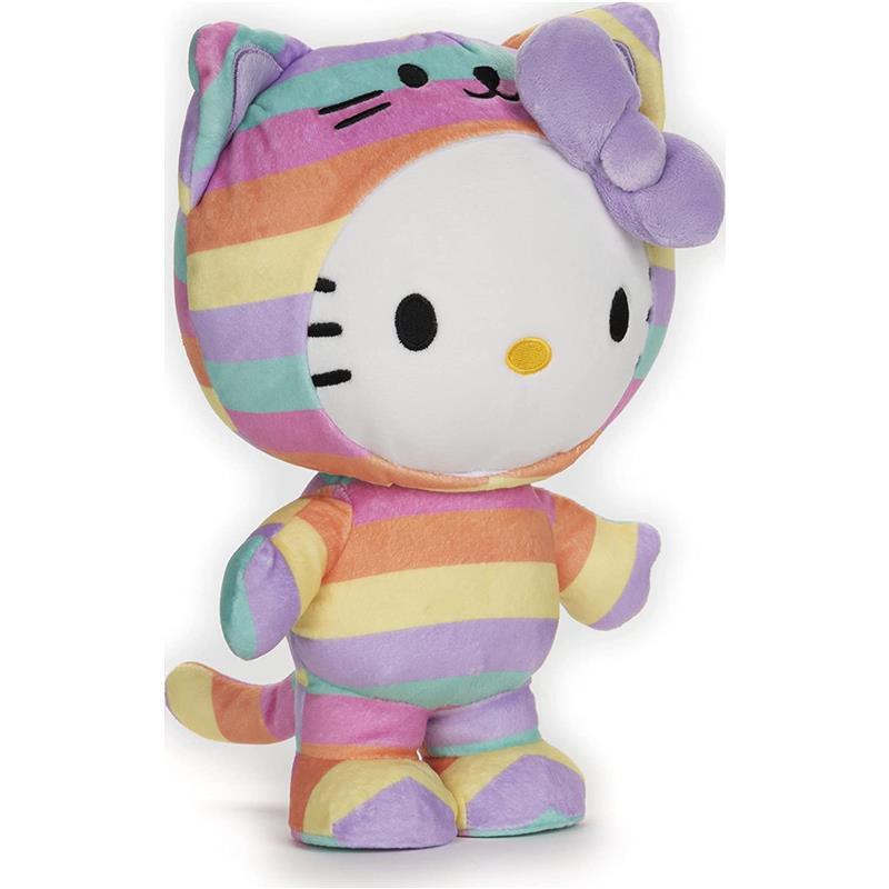 Spin Master - Hello Kitty Rainbow Outfit Plush Stuffed Animal, 9.5 Image 3