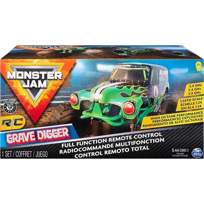 Spin Master Monster Jam Remote Control Monster Truck, Grave Digger 1:24 Scale Image 5