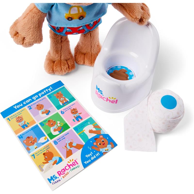 Spin Master Ms. Rachel Potty Time With Bean, 11` Plush Teddy Bear With Play Image 2