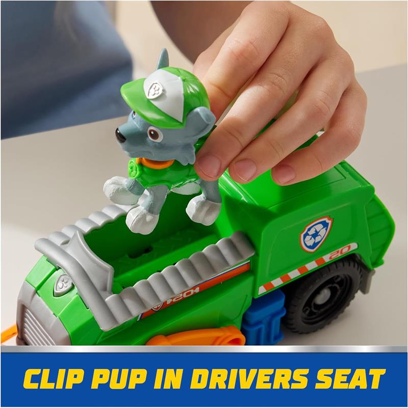 Spin Master - Paw Patrol Toy Car with Collectible Action Figure, Sustainably Minded, Rocky Image 8